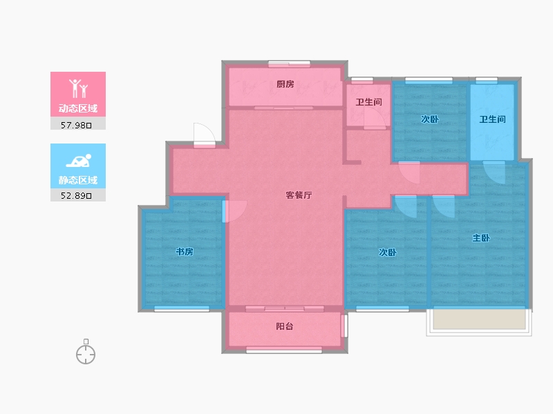 山东省-济南市-绿地国博城-110.00-户型库-动静分区