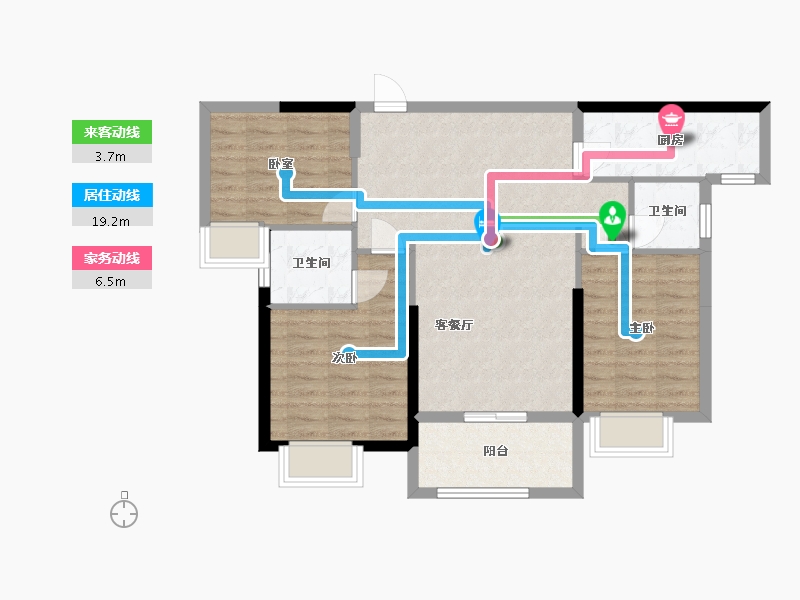 湖北省-十堰市-国瑞中心-90.00-户型库-动静线