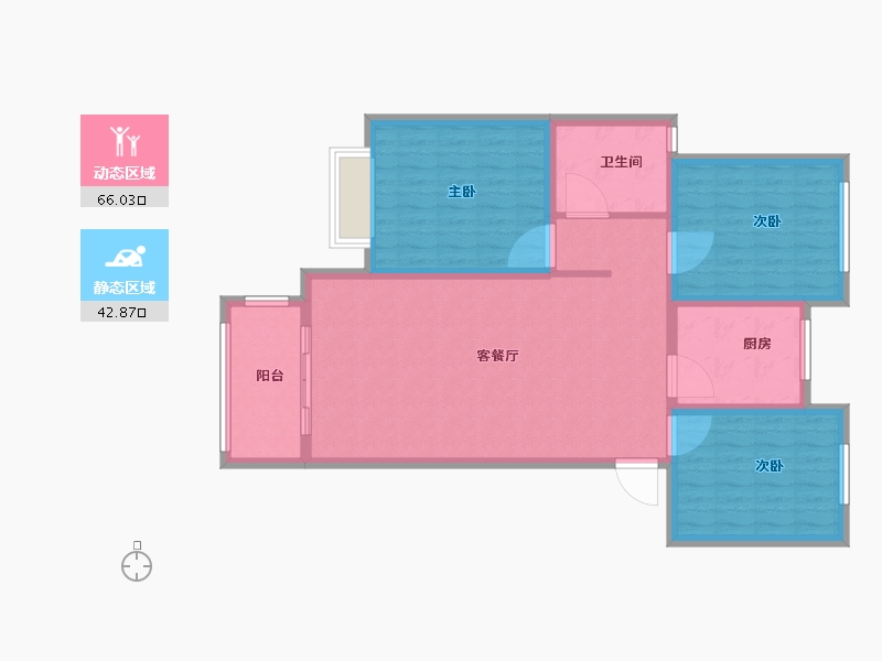 河南省-安阳市-尚书府-98.46-户型库-动静分区