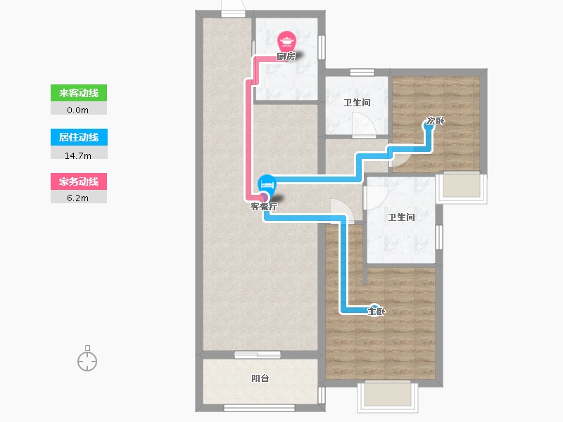 湖北省-武汉市-武汉城建·汉樾台-85.00-户型库-动静线