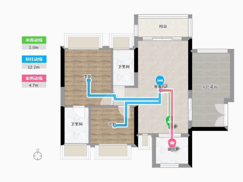 广东省-云浮市-翔顺筠粤豪苑-96.00-户型库-动静线