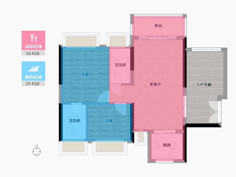 广东省-云浮市-翔顺筠粤豪苑-96.00-户型库-动静分区