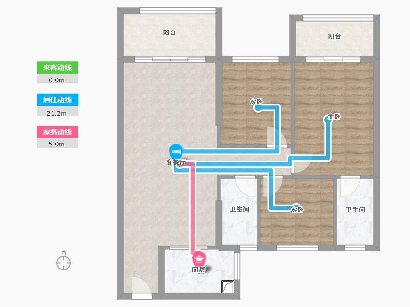 福建省-泉州市-盛世溪南公馆-87.20-户型库-动静线