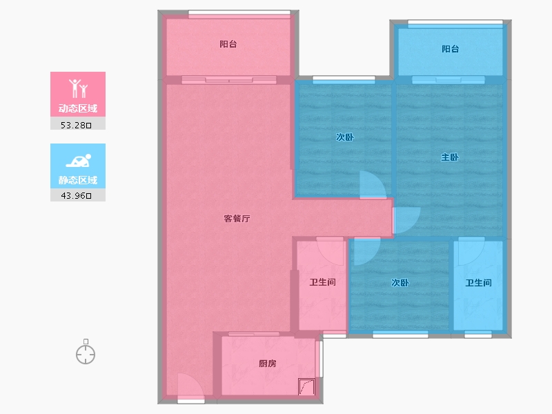 福建省-泉州市-盛世溪南公馆-87.20-户型库-动静分区