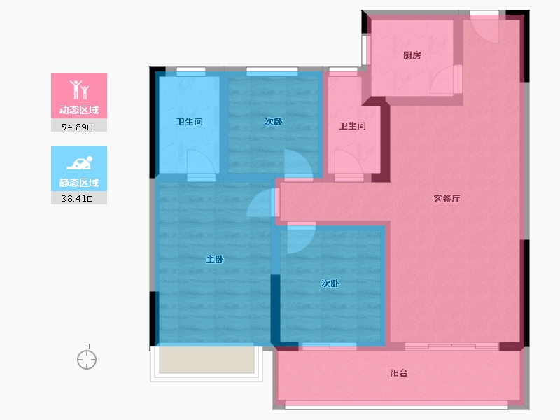 河南省-南阳市-合园小区-100.00-户型库-动静分区