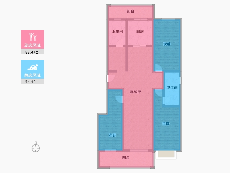 河南省-信阳市-中汇澜湾-121.00-户型库-动静分区