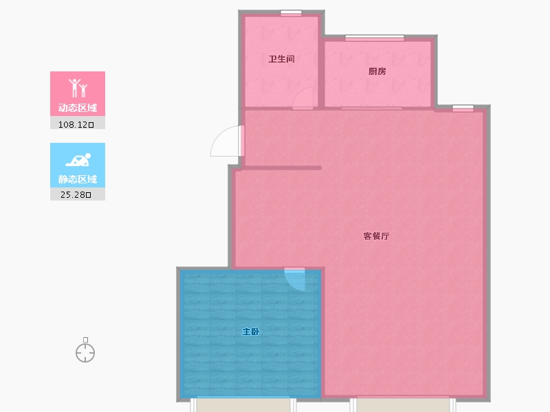 辽宁省-大连市-远洋晨曦里-124.00-户型库-动静分区