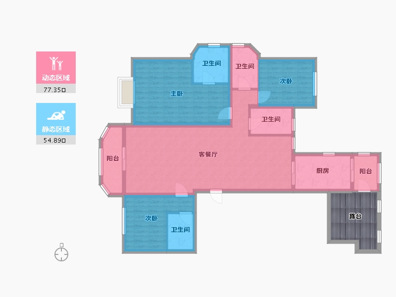 湖南省-长沙市-富兴时代御城-143.03-户型库-动静分区