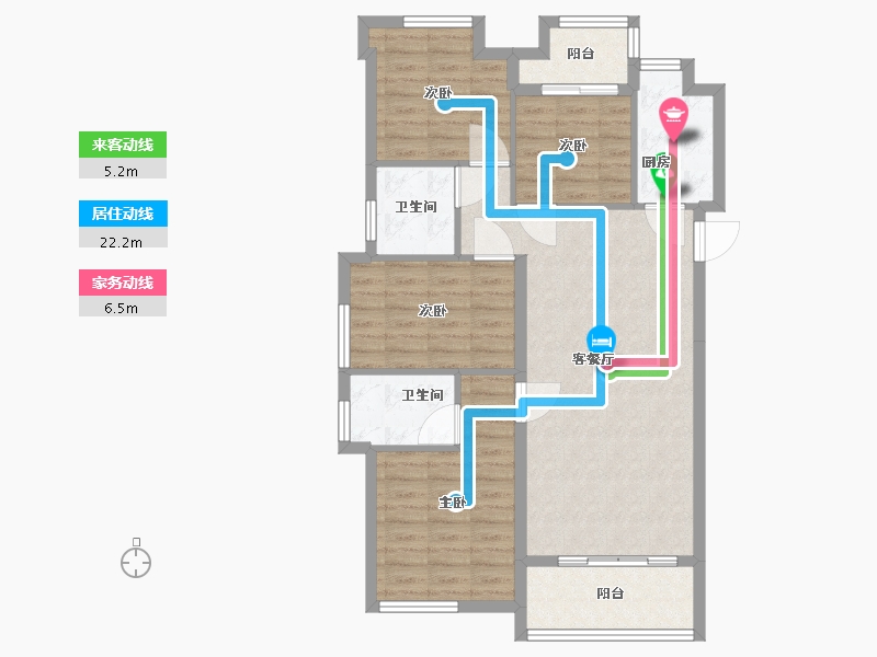 福建省-泉州市-华创幸福鲤-92.00-户型库-动静线