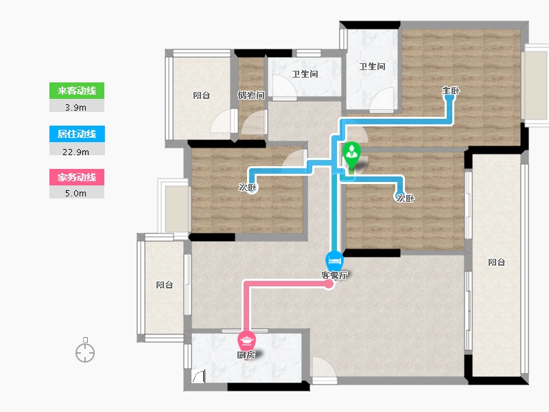 广东省-韶关市-奥园江山壹品-121.00-户型库-动静线