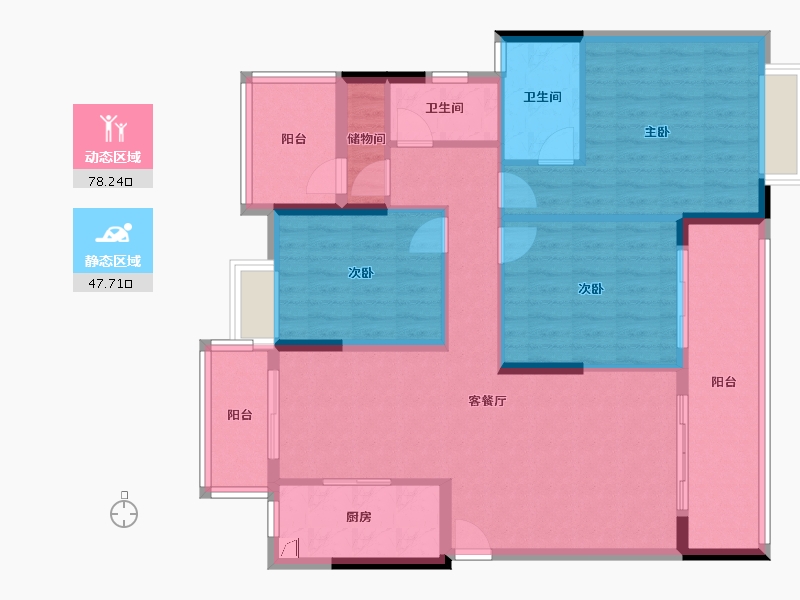 广东省-韶关市-奥园江山壹品-121.00-户型库-动静分区