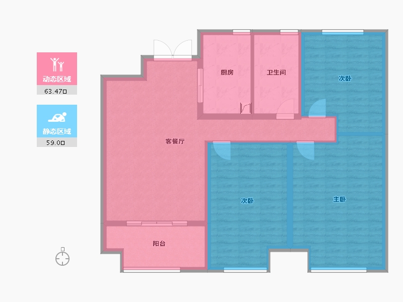 河北省-衡水市-恒茂江南国际-111.00-户型库-动静分区