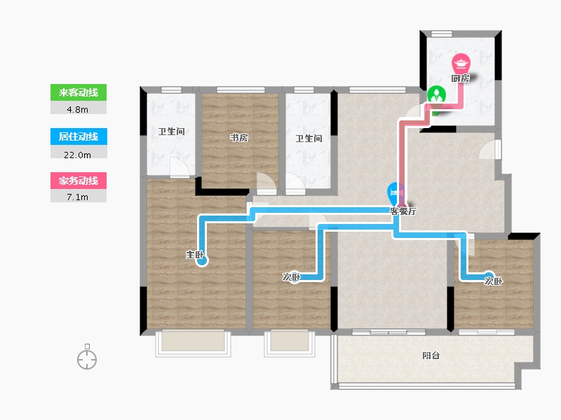 浙江省-温州市-东樾府聆涛苑-140.00-户型库-动静线