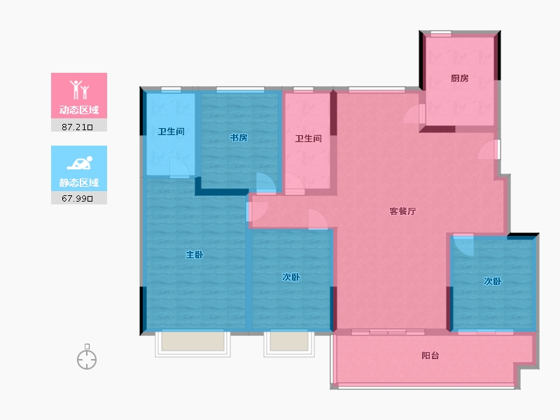 浙江省-温州市-东樾府聆涛苑-140.00-户型库-动静分区