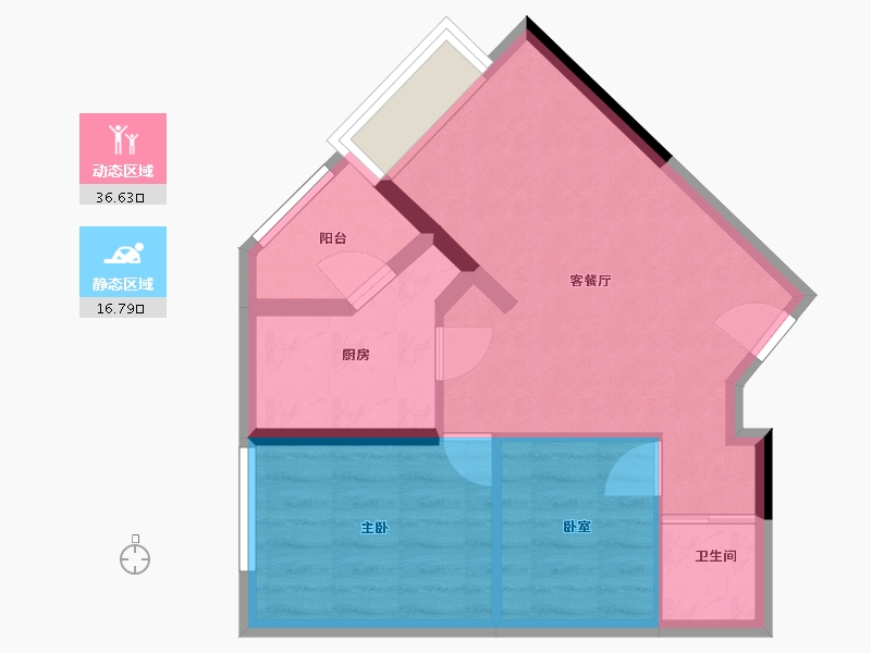 湖北省-襄阳市-鼎豊紫云台-70.00-户型库-动静分区