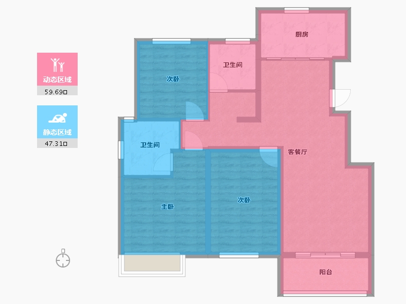 安徽省-滁州市-东骏华府-96.15-户型库-动静分区