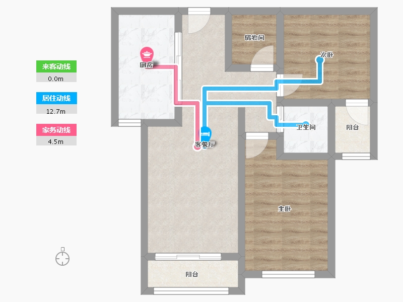 福建省-厦门市-建发·翔城国际一期-63.00-户型库-动静线