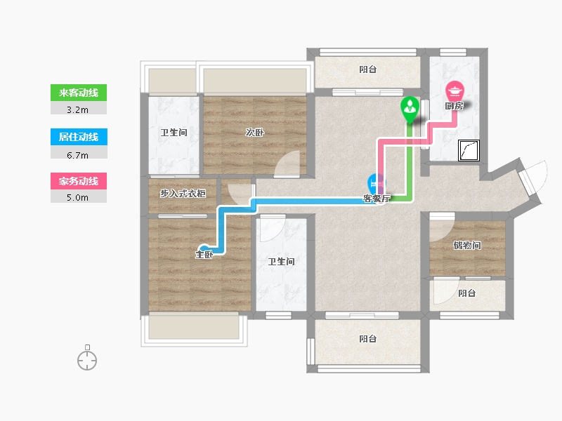 广东省-佛山市-旭辉雅居乐清樾花园-100.00-户型库-动静线