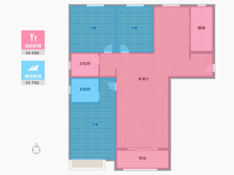 河南省-郑州市-贾河家园-143.88-户型库-动静分区