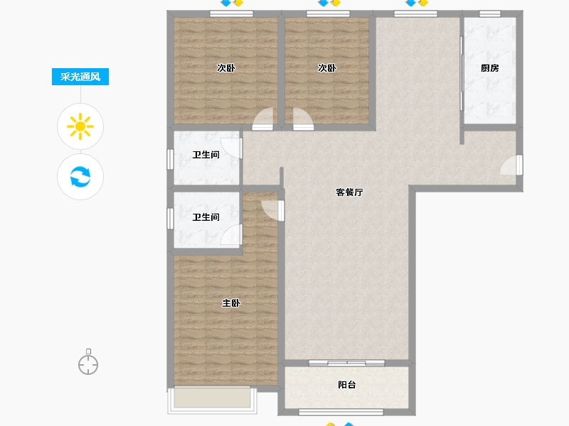 河南省-郑州市-贾河家园-143.88-户型库-采光通风