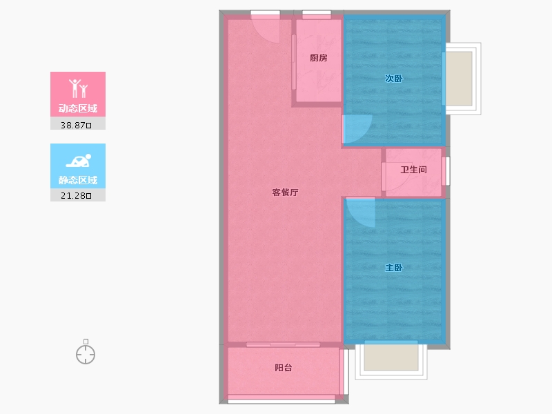 广西壮族自治区-南宁市-安吉时代中心-61.20-户型库-动静分区