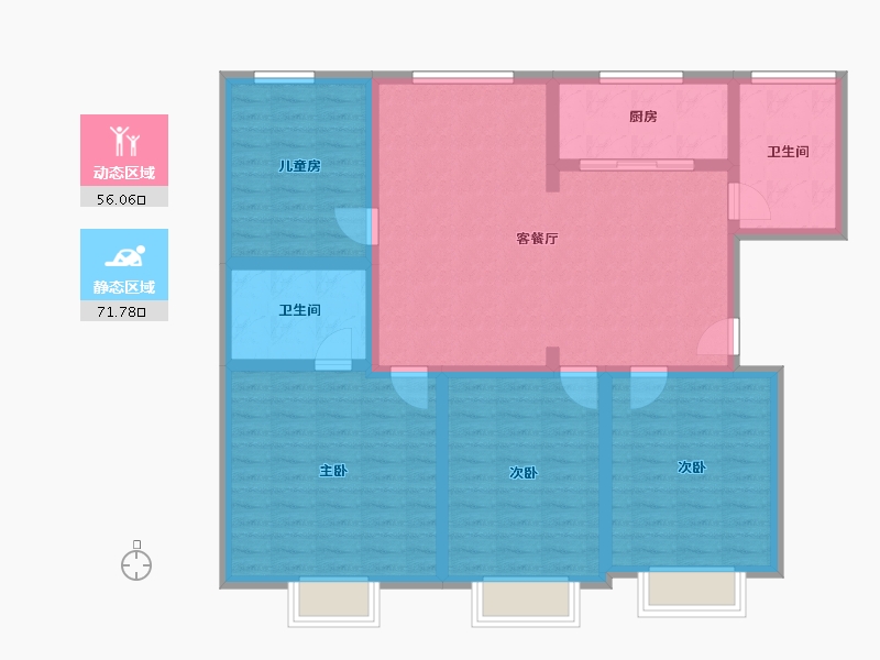 河南省-安阳市-北杨庄新区B区-140.00-户型库-动静分区