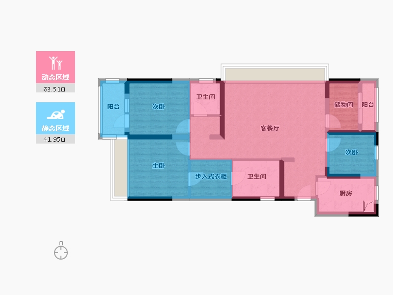 浙江省-绍兴市-保利-120.00-户型库-动静分区