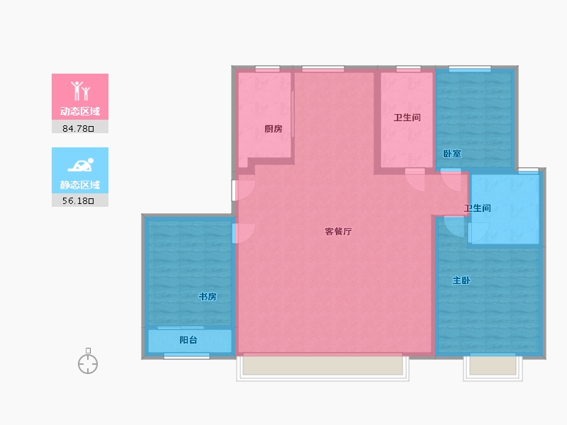 山东省-济宁市-融创滨江壹号-130.00-户型库-动静分区