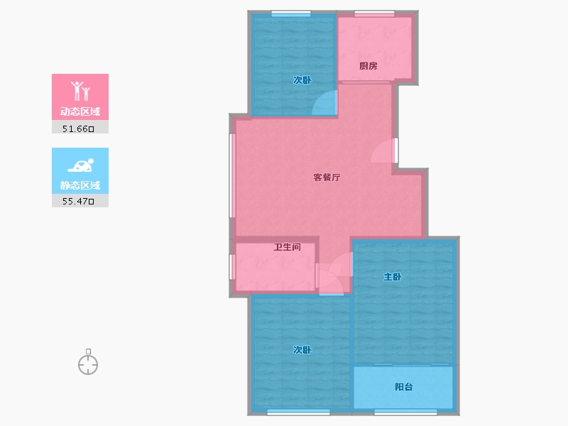 山东省-烟台市-莱阳威德·德怡嘉苑1期-97.94-户型库-动静分区