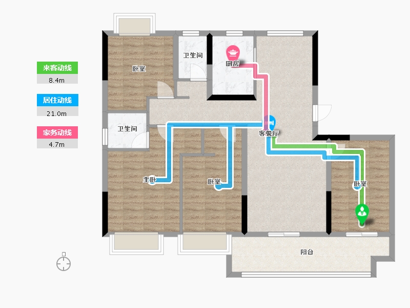 江西省-赣州市-香江安居小区-114.64-户型库-动静线