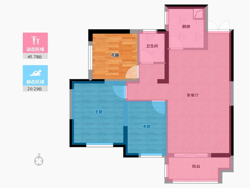 湖南省-长沙市-长房星珑湾-66.00-户型库-动静分区