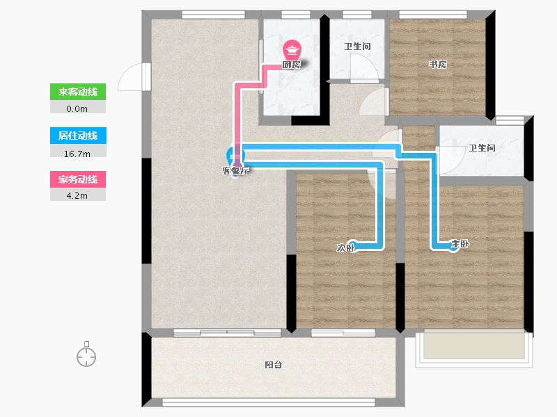 山东省-菏泽市-凯旋豪庭-107.00-户型库-动静线