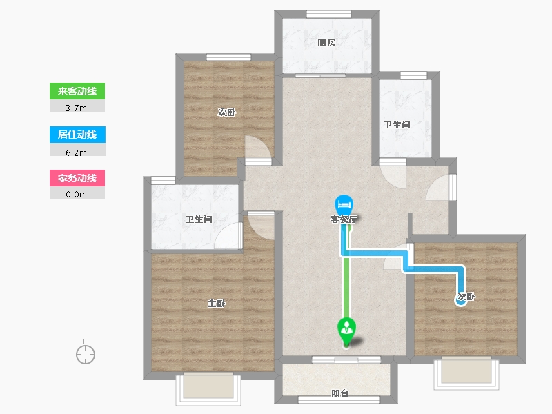 河北省-邯郸市-未来城（悦都小区）-96.00-户型库-动静线