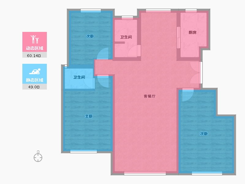 内蒙古自治区-通辽市-嘉和瑞祥府-110.36-户型库-动静分区