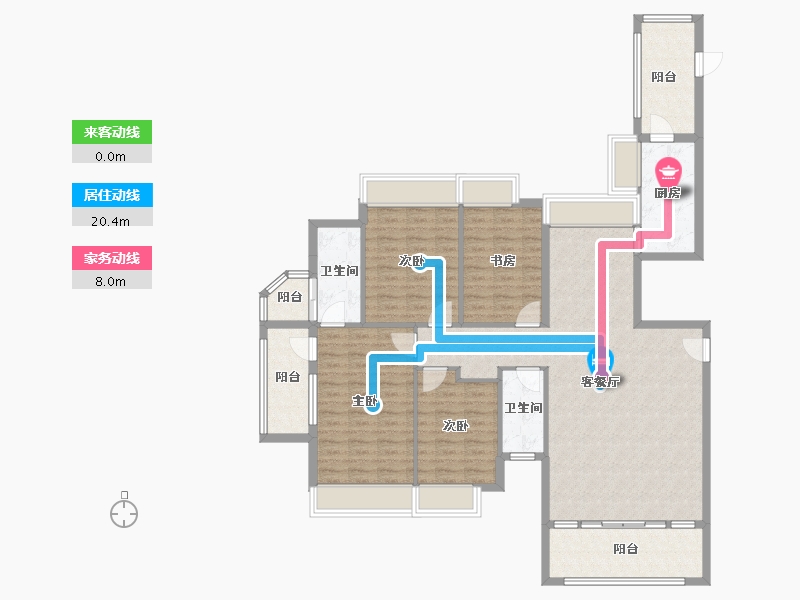 福建省-龙岩市-旺角壹号-143.00-户型库-动静线