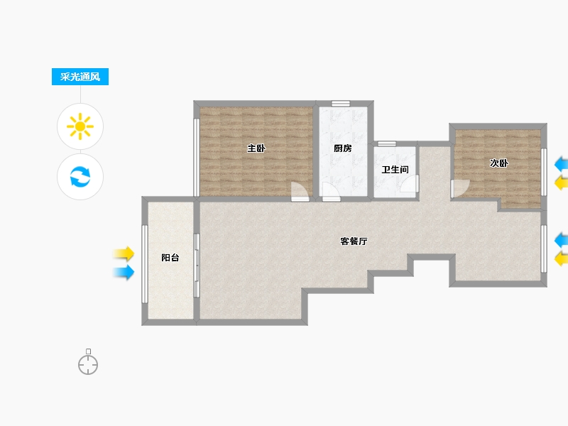 安徽省-合肥市-新城北宸紫郡-118.00-户型库-采光通风