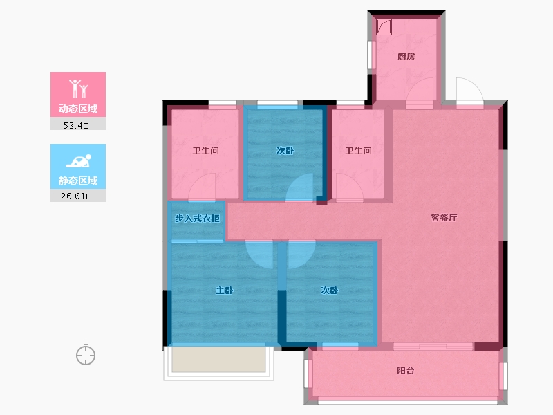 浙江省-绍兴市-官河府-77.00-户型库-动静分区