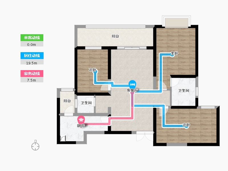 陕西省-渭南市-信达北经城-103.00-户型库-动静线