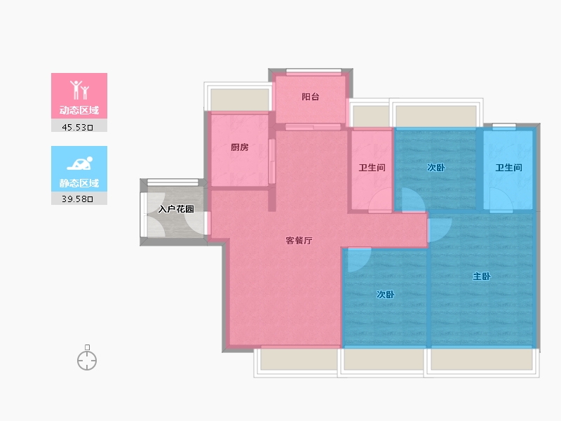 广东省-珠海市-上筑雅居-100.96-户型库-动静分区