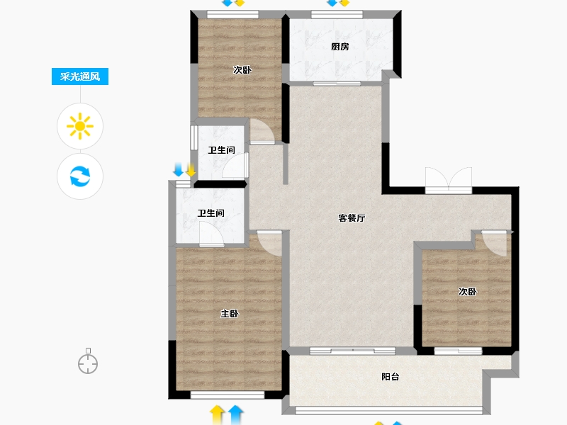 甘肃省-临夏回族自治州-华曜-锦绣山河-1.31-户型库-采光通风