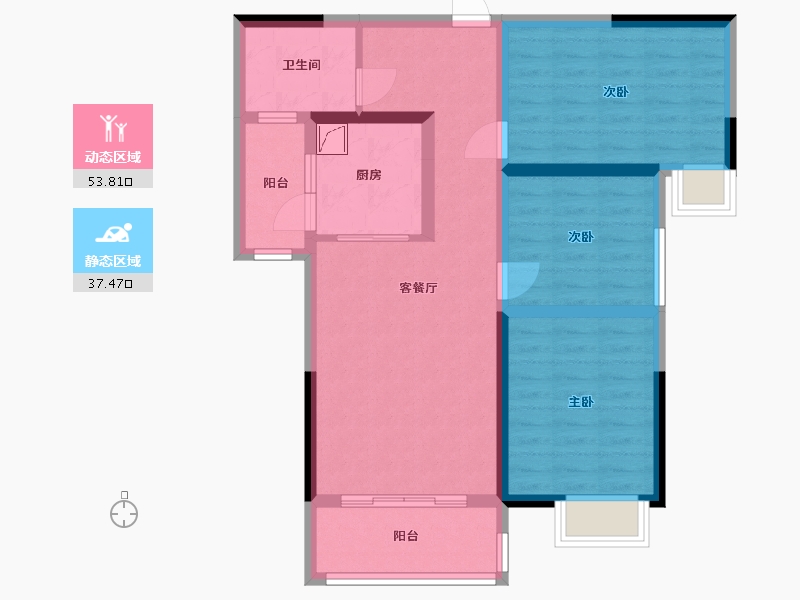 河南省-漯河市-阳光福园-80.00-户型库-动静分区