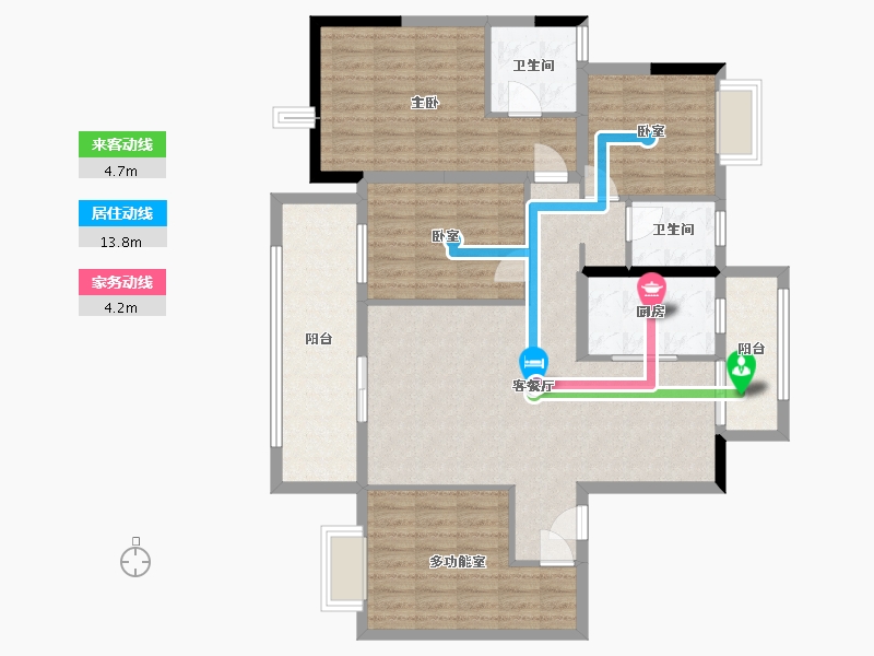 广西壮族自治区-南宁市-云星钱隆御园-116.71-户型库-动静线