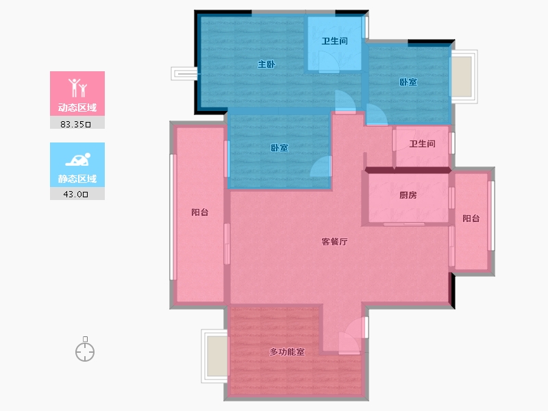 广西壮族自治区-南宁市-云星钱隆御园-116.71-户型库-动静分区