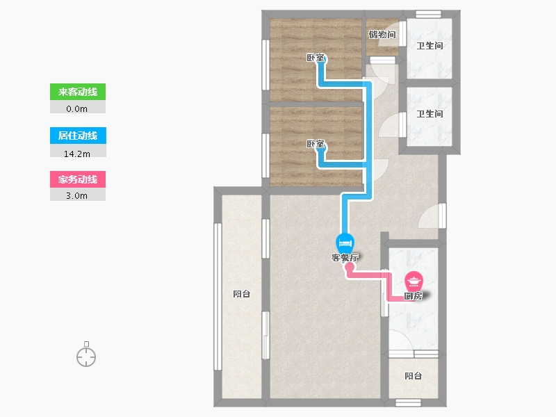 广西壮族自治区-南宁市-宏湖壹号城-86.20-户型库-动静线