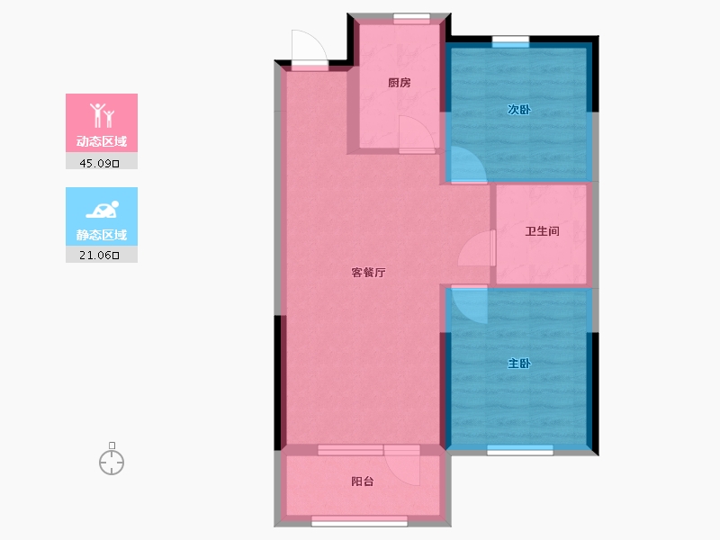 辽宁省-沈阳市-龙湖原府揽境-89.00-户型库-动静分区