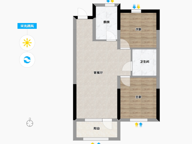 辽宁省-沈阳市-龙湖原府揽境-89.00-户型库-采光通风