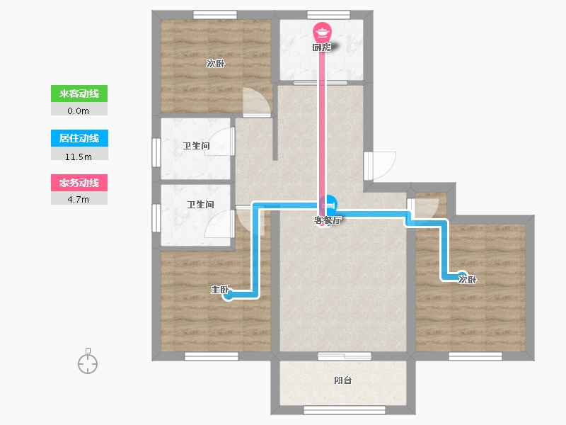 河北省-唐山市-睿德佳苑-82.00-户型库-动静线