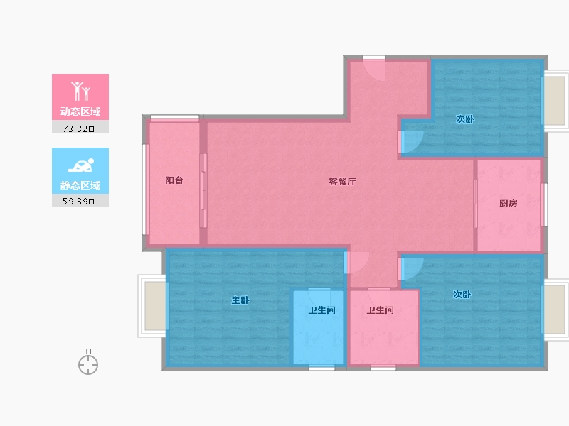 河南省-信阳市-信合翡翠学府-120.00-户型库-动静分区