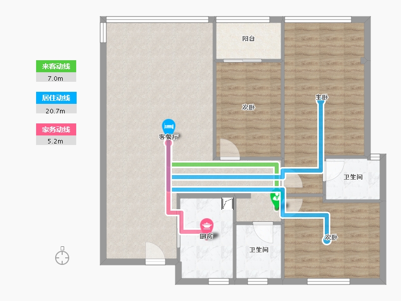 福建省-南平市-宜和佳苑-110.00-户型库-动静线