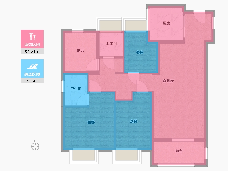 广东省-广州市-保利·明玥晨光-79.00-户型库-动静分区